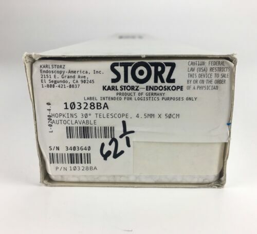 KARL STORZ 10328BA HOPKINS Bronchoscope 30 Telescope, 50cm Long, 4.5 Diameter ( New ) Bronchoscope