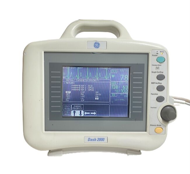 GE Dash 2000 ECG NIBP Patient Monitor