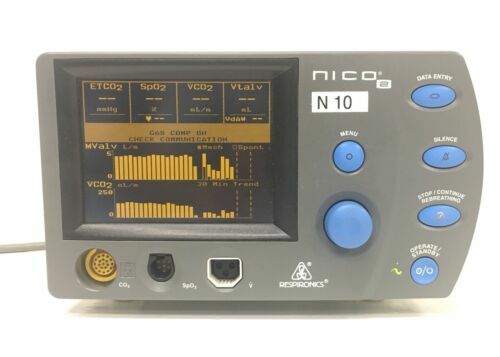 Respironics NICO 2 Cardiac Cardiopulmonary Mode 7600 Monitor