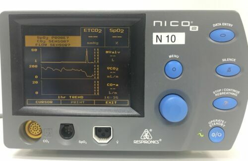 Respironics NICO 2 Cardiac Cardiopulmonary Mode 7600 Monitor