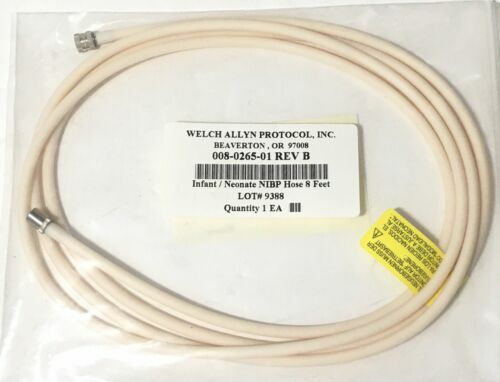 Drager Welch Allyn Protocol 008-0265-01 REV-B Adult NIBP Hose 8 feet Monitor