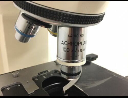CARL ZEISS Axiolab re Microscope w/ 10x 40x 100x CP-Achromat Objectives 3 Microscope