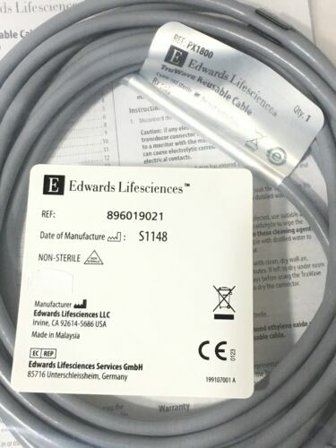 Edward Life Science PX1800 Truwave Reusable Cable NEW 896019021 Monitor