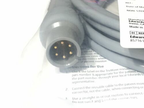 Edward Life Science PX1800 Truwave Reusable Cable NEW 896019021 Monitor