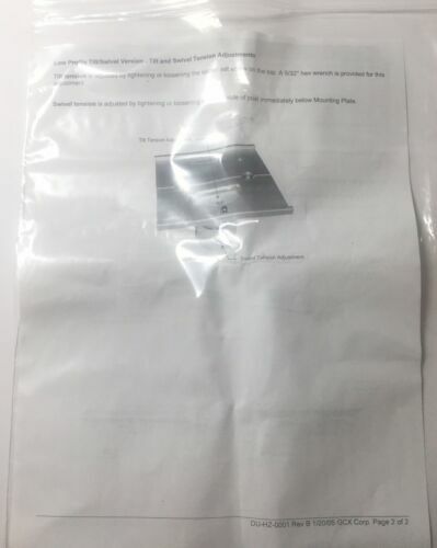 GCX Mounting Accessory Wall Mount Parts P/N HZ-0001-01