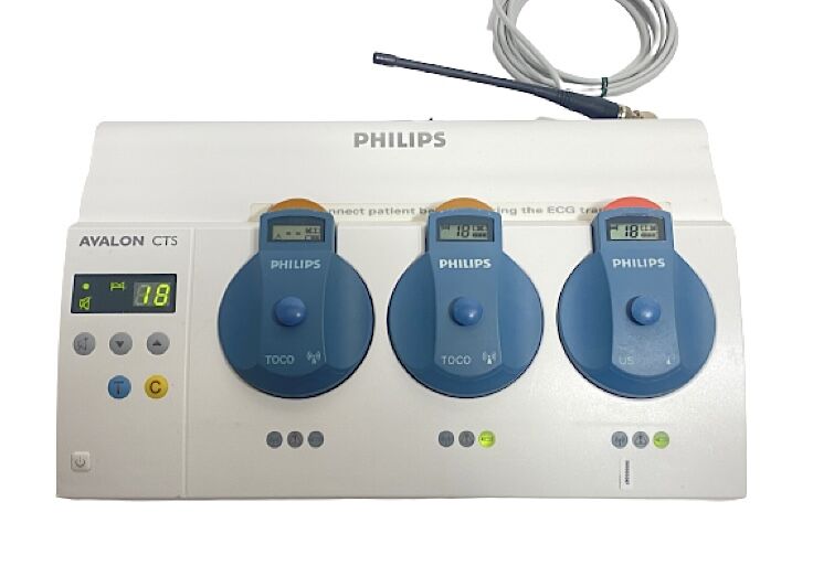 Philips Avalon CTS M2720A Docking Station With Wireless TOCO Transducer & Interconnect Cable Fetal Monitor