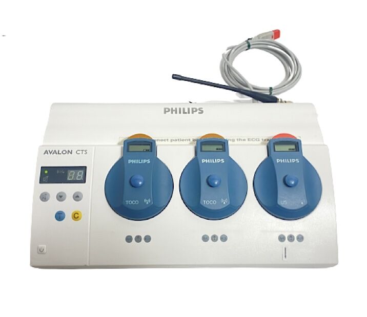 Philips Avalon CTS M2720A Docking Station With Wireless TOCO Transducer & Interconnect Cable Fetal Monitor