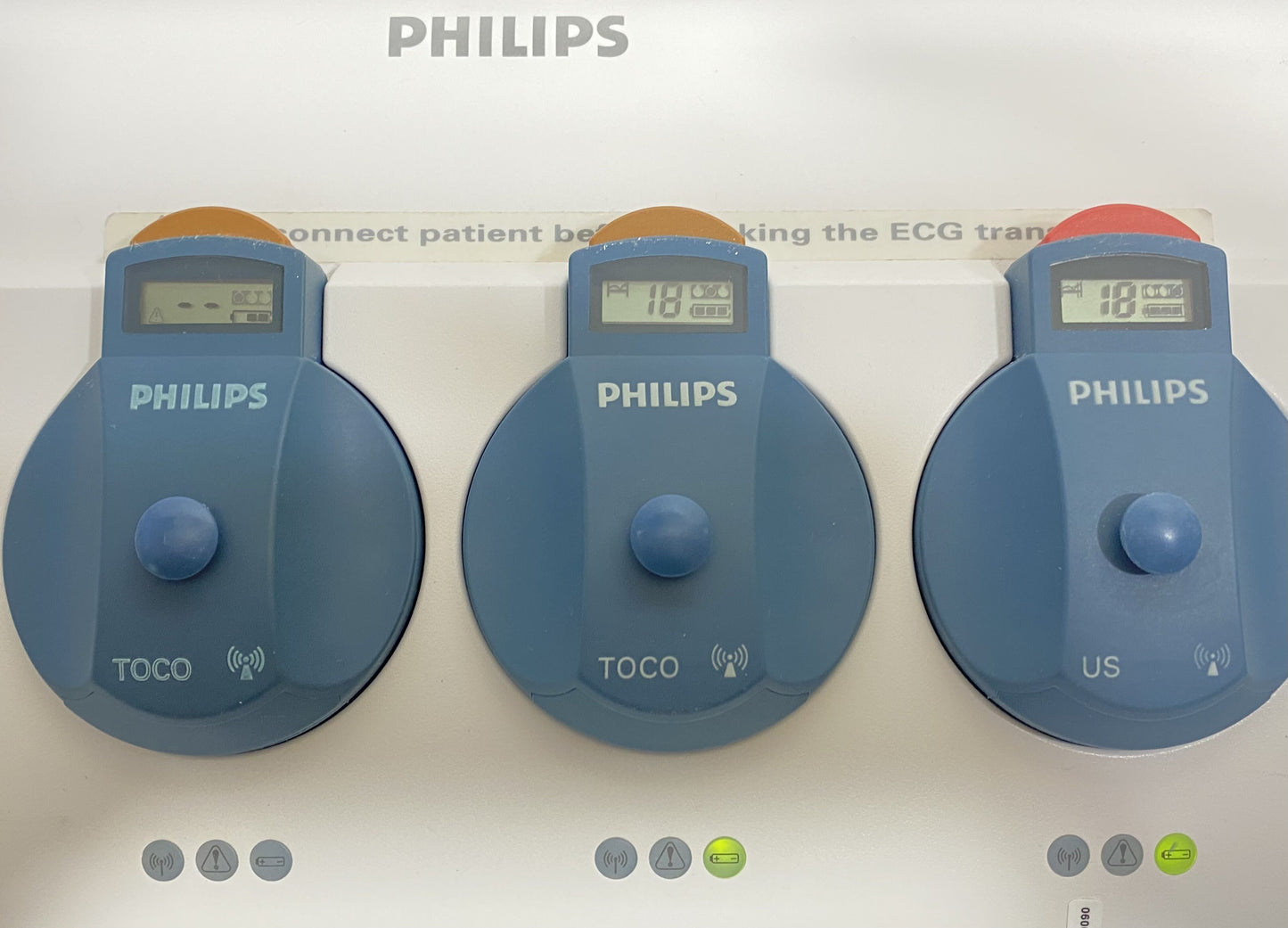 Philips Avalon CTS M2720A Docking Station With Wireless TOCO Transducer & Interconnect Cable Fetal Monitor