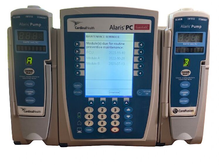 CARDINAL HEALTH Alaris pc 8000 infusion pump With 2 8100 IV Module Pump IV Infusion