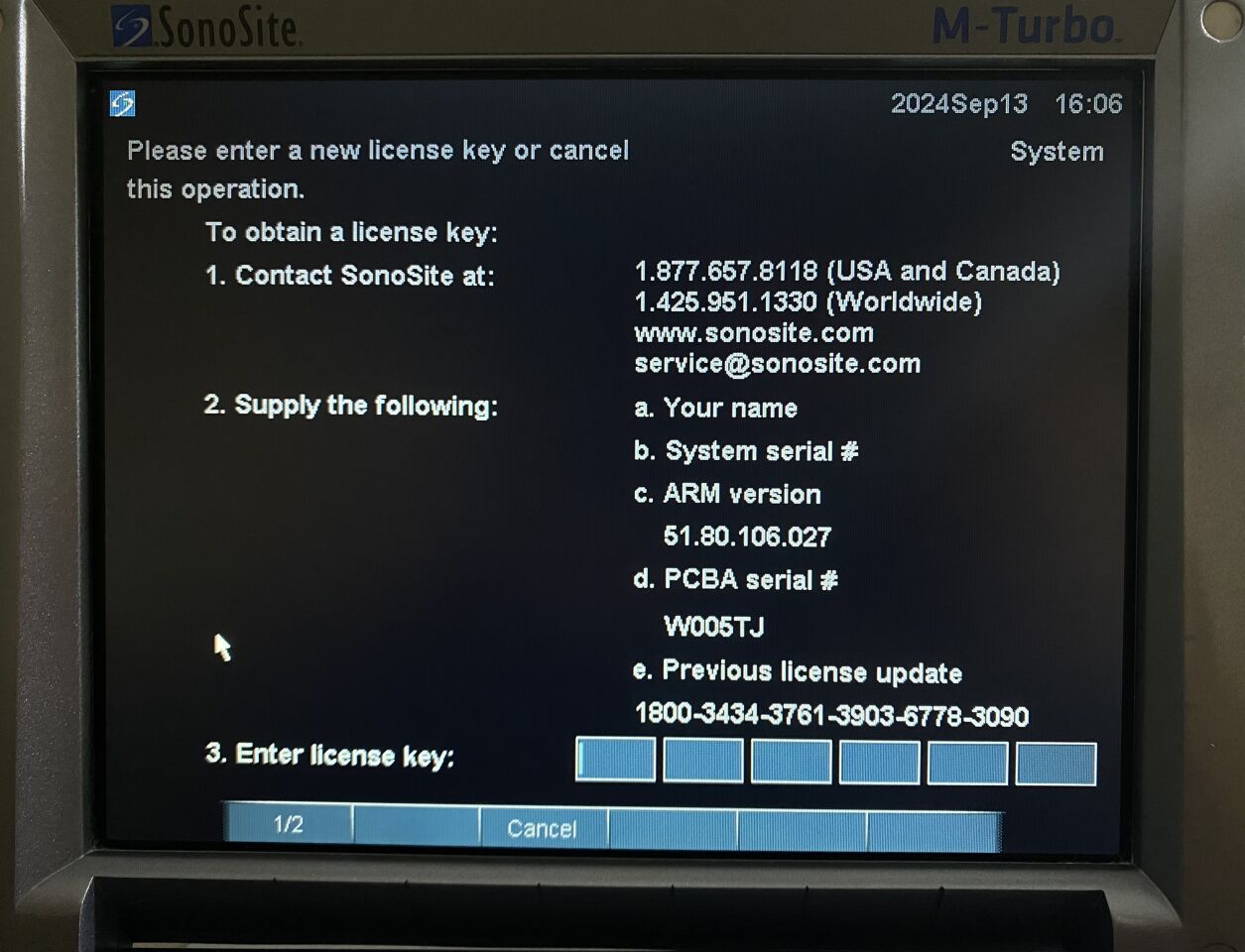 SONOSITE M-Turbo SONOSITE M-Turbo Portable Ultrasound SYSTEM