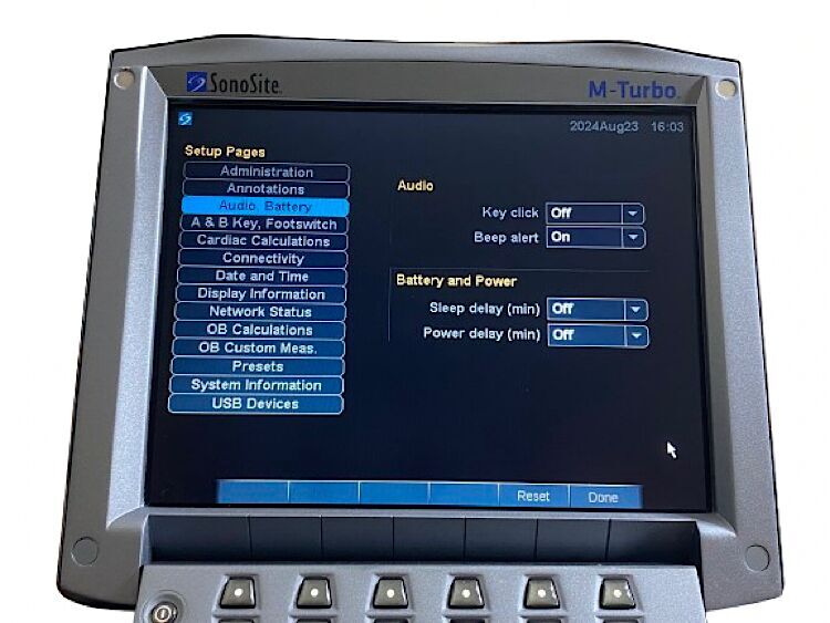 SONOSITE M-Turbo SONOSITE M-Turbo Portable Ultrasound SYSTEM