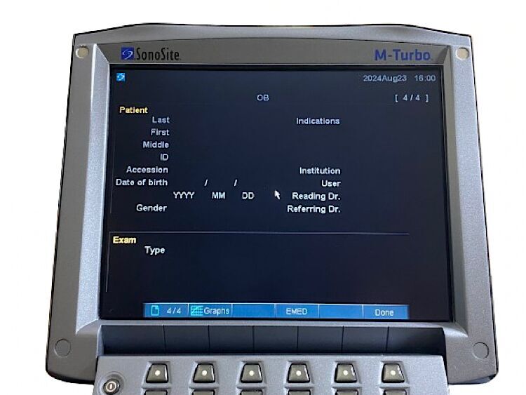 SONOSITE M-Turbo SONOSITE M-Turbo Portable Ultrasound SYSTEM